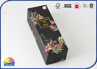 Black Kraft Paper Folding Carton Box Aromatherapy Gold Stamping