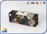 Black Kraft Paper Folding Carton Box Aromatherapy Gold Stamping