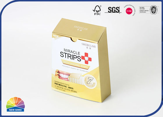 Gold Paper Folding Carton Box Daily Supplies Customizable Packaging
