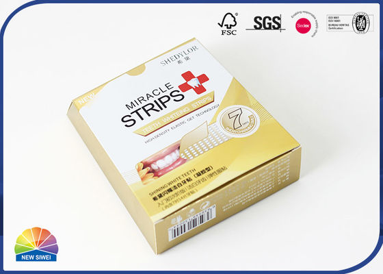 Gold Paper Folding Carton Box Daily Supplies Customizable Packaging
