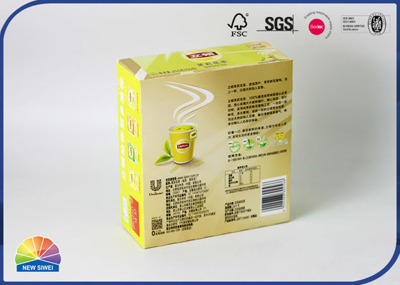 Offset Printed Tea Bag Folding Carton Box Reusable Eco Friendly