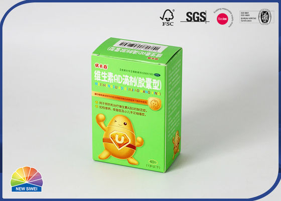 Medicine Products Packaging Folding Carton Box CMYK Printing Outside