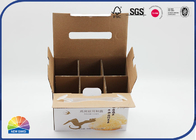 4C Print E Flute Portable Corrugated Packaging Box With Plastic Handle