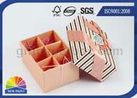 Fashion Reusable Hard Cover Pink Lovely Paper Box with Dividers Inside , Wedding Gift Boxes