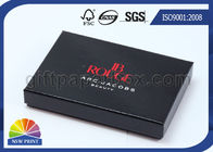 Glossy Lamination Black Rigid Gift Paper Box with Paper Tray , Electronics Packaging Box