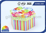 Bespoke Printing Hard Paper Gift Box with Lid , Luxury Hexagon Custom Packaging Boxes