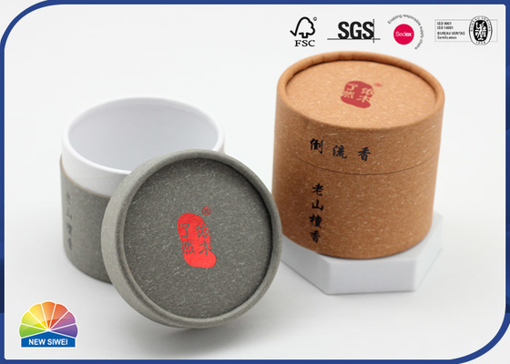 Gold Hot Stamping Paper Tube Gift Box Soy Candles Package