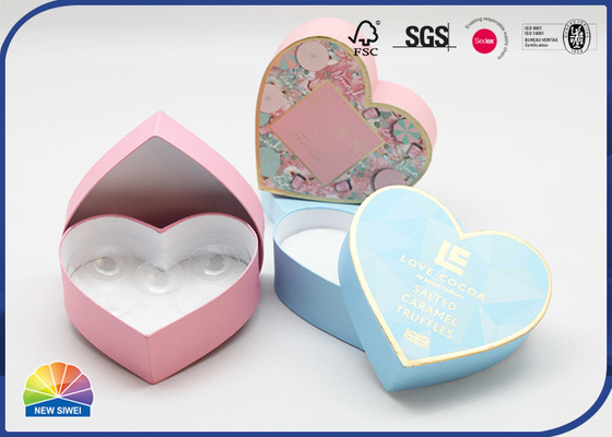 Heart Shaped Paper Handmade Gift Box Valentine'S Day Chocolate 1200gsm CCNB