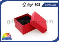 Black or Red Custom Jewelry Gift Box with Logo Printed for Wedding Ring Packaging