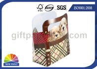 Custom Diecut Dog Handbag Printed Paper Bags For Christmas Gift Packaging Bag