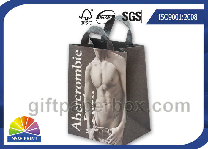 Luxury Paperboard Custom Paper Shopping Bags with String Handle for Clothing Packaging