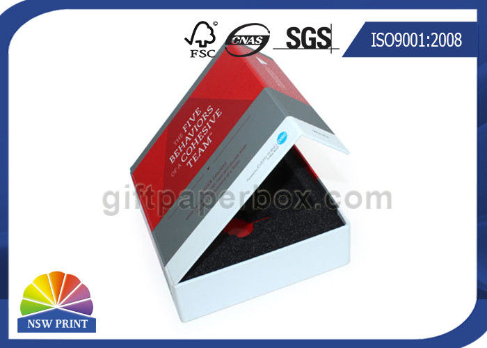 Full Color Printing Rigid Hinged Lid Gift Box Presentation Box With Insert Foam