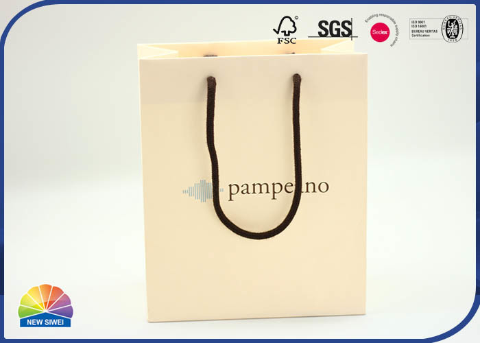 Customized 4C Printed Paper Gift Bag With Handle Eco Friendly