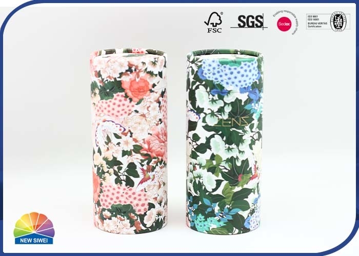 Gold Stamping Cardboard Paper Packaging Tube Cosmetics Cylinder Box