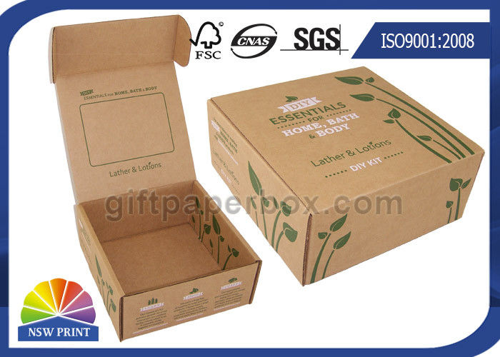 Printed Brown Corrugated Mailer Box kraft paper gift boxes Beauty Product Packaging