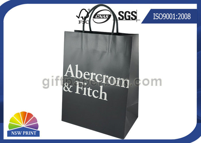 Custom Brand Logo Printing Stylish Paper Carrier / Paper Shopping Bags With Handles