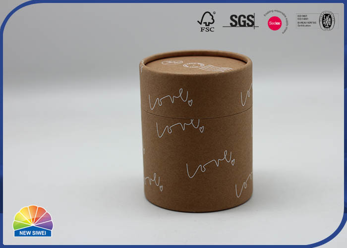 Christmas Product  Kraft Paper Tube Packaging CMYK 4C Printed Customized Logo