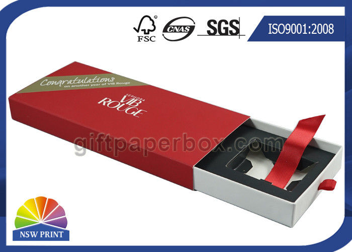 Cosmetics Packaging Paper Sleeve Box / Paper Slide Box SGS FSC Approvals