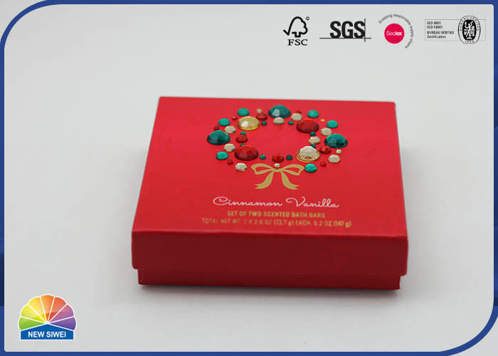 Recycled 4C Printed Hinged Lid Gift Box Customized Matt Lamination Packaging