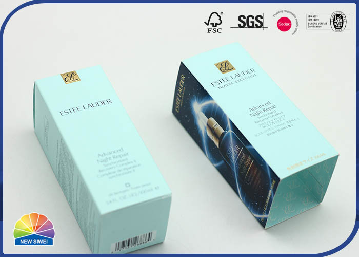 Luxury Cosmetics Coated Paper Box Gold Hot Stamping 4c Printing For Essence Lotion