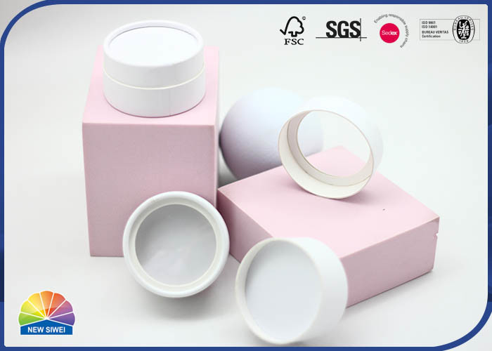 False Eyelashes Cosmetics Paper Packaging Tube Luxury White Customized Size