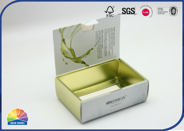 Book Shape Folding Carton Box Customized Frosted Texture For Organ Oil Packaging