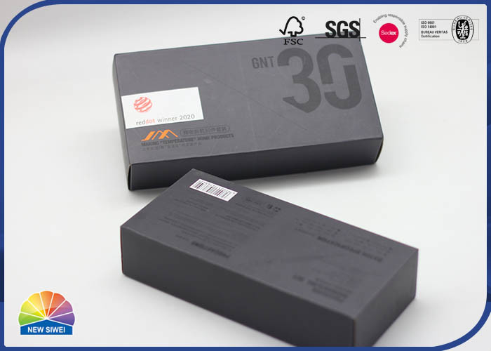 E-Flute Black Corrugated Mailer Box Matte Lamination Customzied Size And Logo
