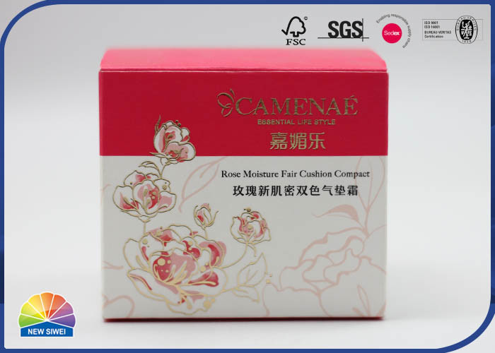 Pink Customized Folding Carton Box 4c Printed Coated Paper Packaging