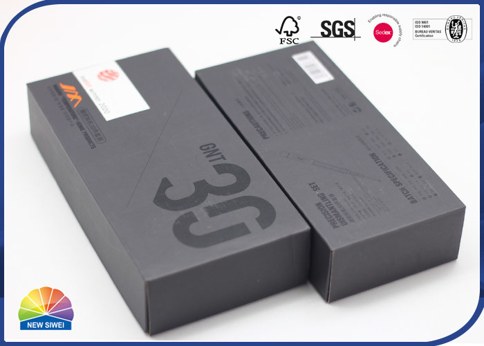 Matte Black Corrugated Packaging Box Enviromental Friendly Boxes For 3C Accessories Packing