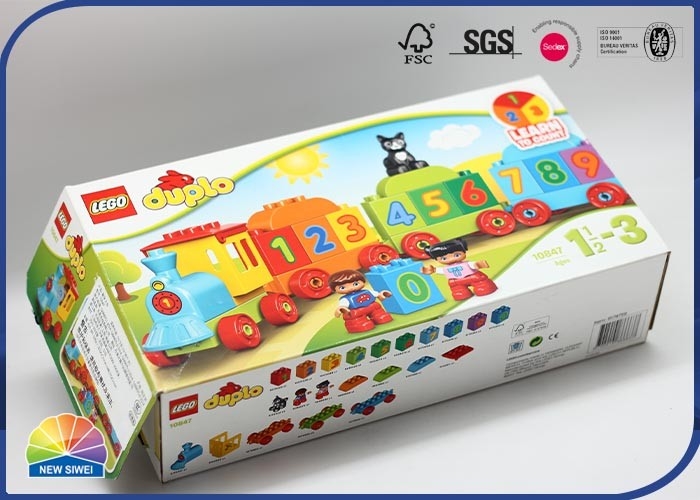 Colorful Corrugated Packaging Box UV Logo For Lego Packing F-Flute
