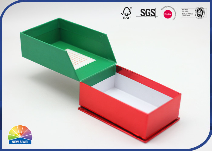 Christmas Gift Packaging Hinged Lid Gift Box For Handmade Candles Green Color