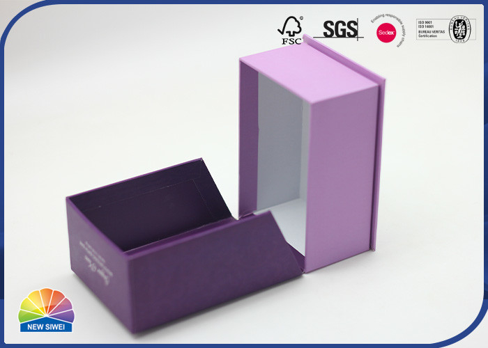 4C Print Hinged Lid Gift Box With Plastic Insert For Small Handmade Soaps