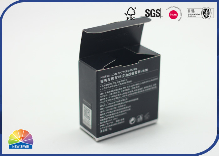 Cosmetic Packing Folding Carton Box With Luxury Matte Black Color Recyclable