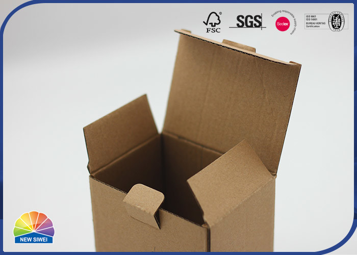 Cardboard Corrugated Packaging Box Three Layer Papers Tuck Top Flats For Metalized Boxes