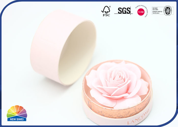 Pink Custom 4C Printed Gift Paper Packaging Tube Pretty Gift Pantone Color Design