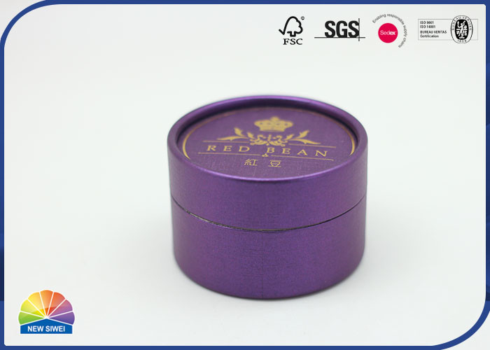 Purple Printed Custom Craft Tube With Special Desigm Luxury Hot Stamping Packaging