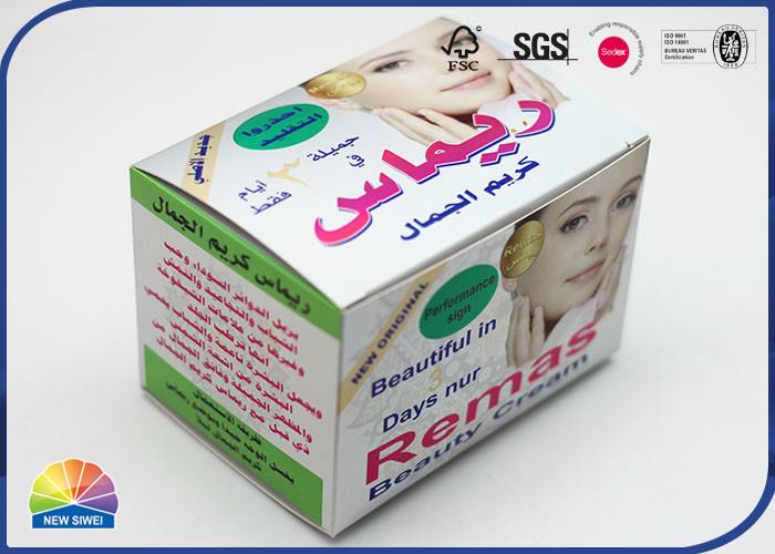 Cosmetics Paper Packaging Folding Carton Box With Custom Size Print