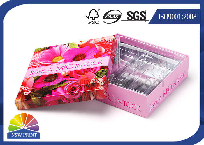 CMYK Printing Plastic Tray Custom Paper Gift Box for Cosmetic Skincare Promotional