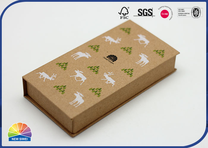 Red Color Hinged Lid Gift Box New Year Gift Paper Packaging Custom Printed