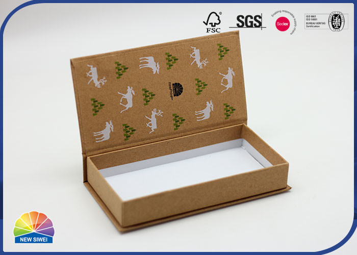 Red Color Hinged Lid Gift Box New Year Gift Paper Packaging Custom Printed