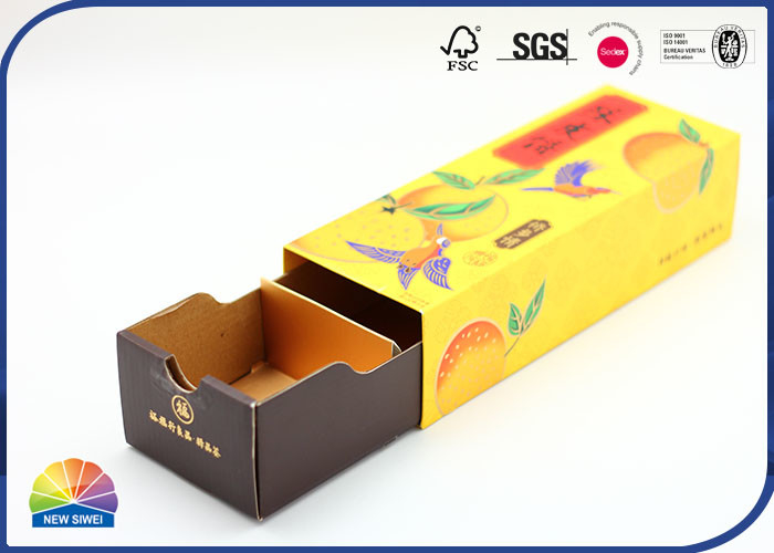 Printed Corrugated Paper Sliding Drawer Box Biscuits Gift Package