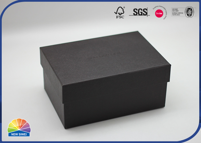 Smooth PU Leather Finished Jewelry Paper Gift Box With Lids Recyclable Red Color