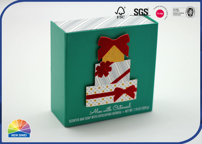 Customized Printed Hinged Lid Paper Box Birthday Present Package