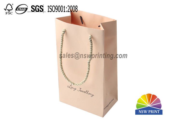 Full Colored Printed Paper Bags , Paper Shopping Bags Customizable Logo