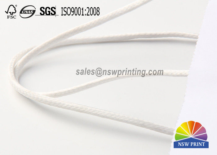4 Color Printing Custom White Kraft Paper Bags For Garments , Paper Shopping Bags