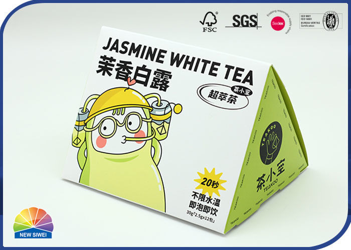 SGS Packaging Tea Bag 157gsm Copper Paper Gable Packaging Box