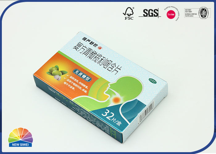 SGS Cardboard CMYK Print Medical Folding Carton Box