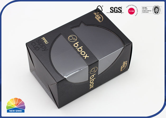 Gold Stamping Folding Carton Box With Visible PET Window Patched