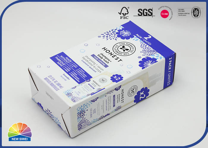 ODM Shampoo Packaging 300gsm Coated Corrugated Custom Size Boxes