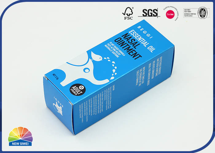 Silver Paper Folding Carton Box Pack Spray Bottle Embossing Logo